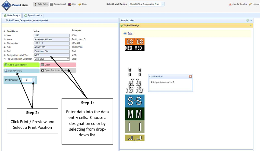 software for printing labels