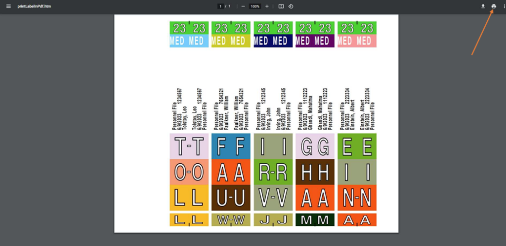 label printing system